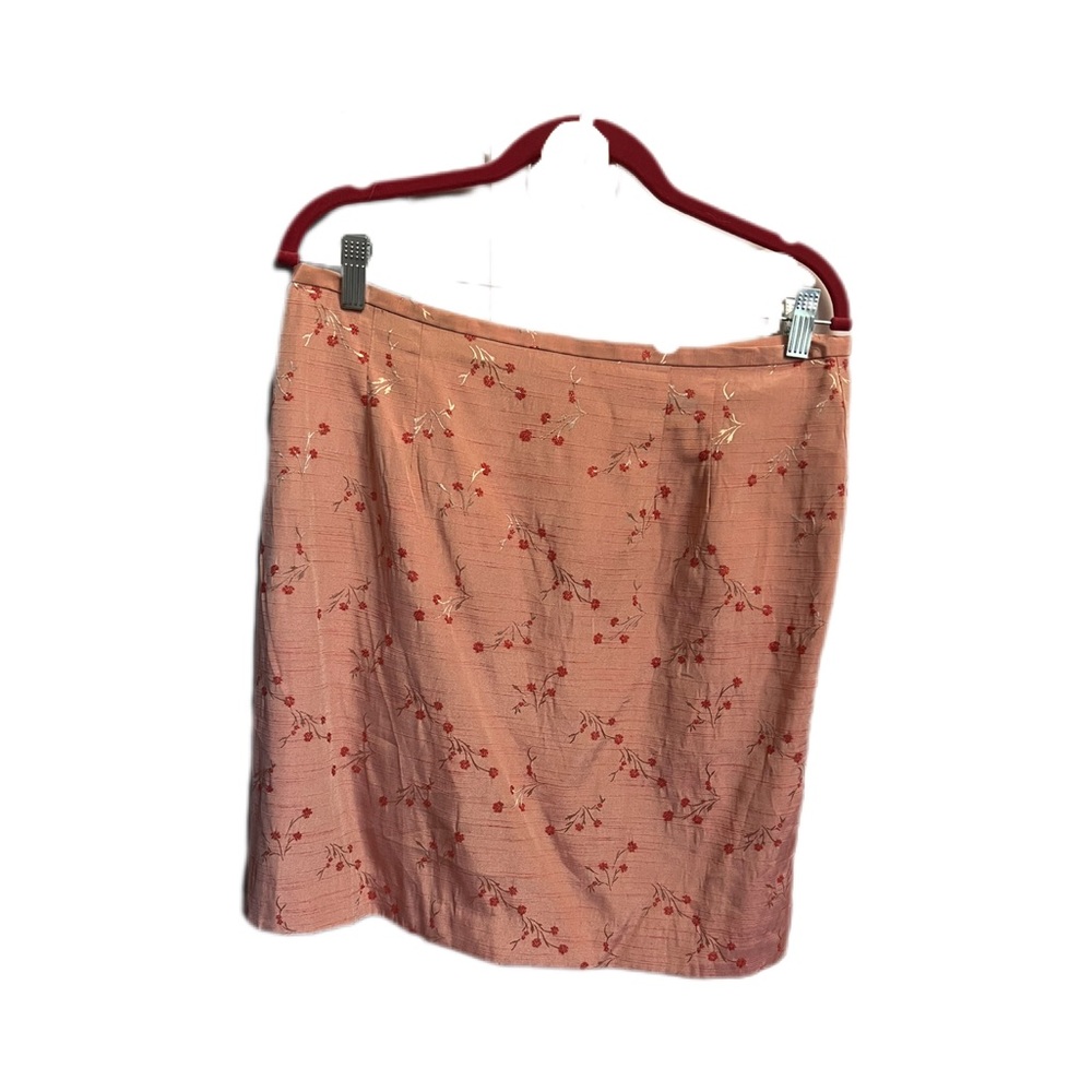 Norton McNaughton Peach Floral Pencil Skirt